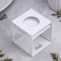 Подсвечник малый "Пальмовый лист" 7х7х7 см, белый Подсвечник малый "Пальмовый лист" 7х7х7 см, белый