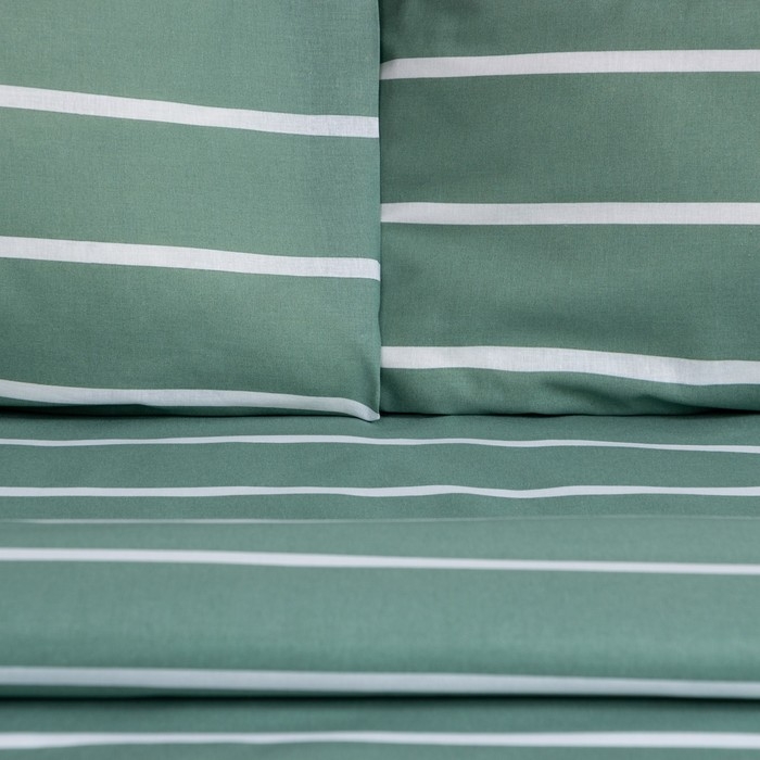 Постельное бельё Этель 1.5сп Mint stripes 143х215 см,150х214 см,70х70см-2 шт, 100% хлопок,поплин Постельное бельё Этель 1.5сп Mint stripes 143х215 см,150х214 см,70х70см-2 шт, 100% хлопок,поплин