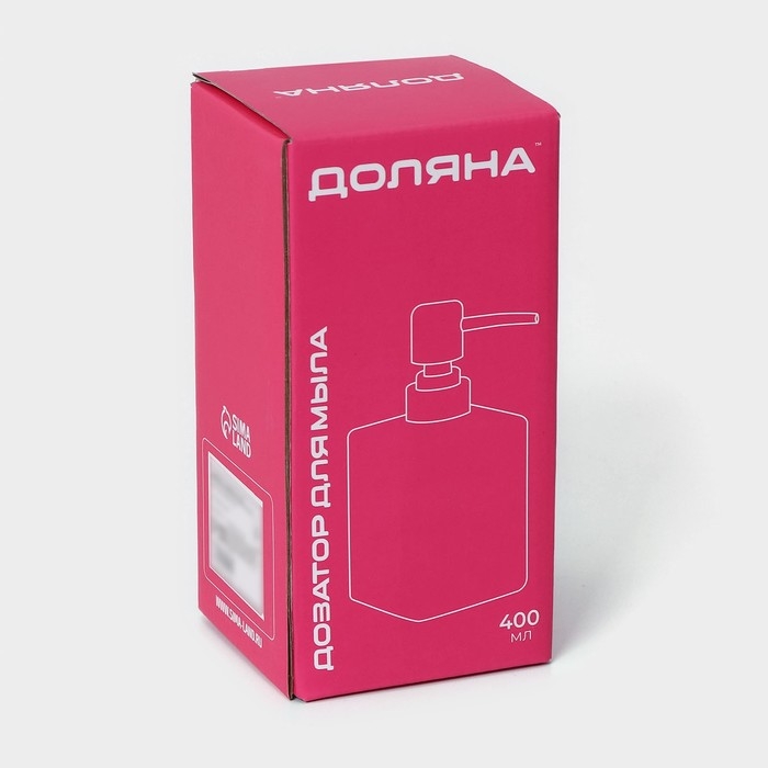Дозатор для жидкого мыла Доляна &laquo;Гранит&raquo;, 360 мл, цвет белый