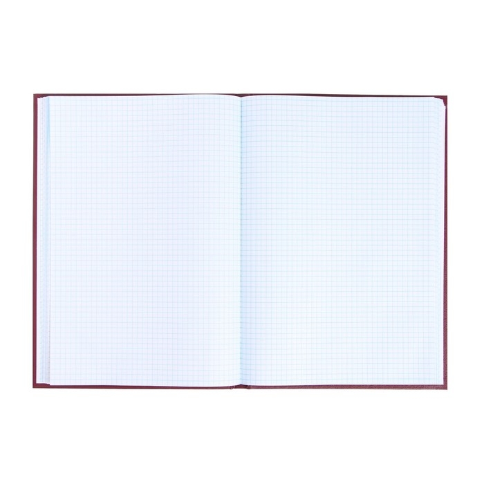 Книга учета, 96 листов, обложка бумвинил, блок ОФСЕТ, клетка, цвет бордовый Книга учета, 96 листов, обложка бумвинил, блок ОФСЕТ, клетка, цвет бордовый
