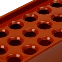 Ящик для выращивания зелёного лука, 40 &times; 19 &times; 10 см, 21 лунка, красный