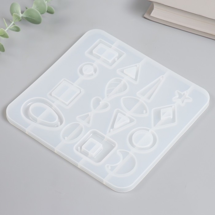 Молд силикон "Серьги" 17 предметов 15,5х16,3 см