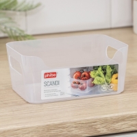 Корзина для хранения Scandi, 1,2 л, 17&times;12&times;7,5 см, цвет прозрачный