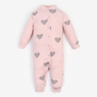 Комбинезон Крошка Я &laquo;Сердца&raquo;, рост 80-86 см, цвет розовый