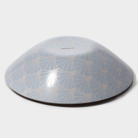 Набор тарелок стеклянных Доляна &laquo;Золотое перо&raquo;, 19 предметов: 6 десертных тарелок, 6 обеденных тарелок, 6 мисок, салатник