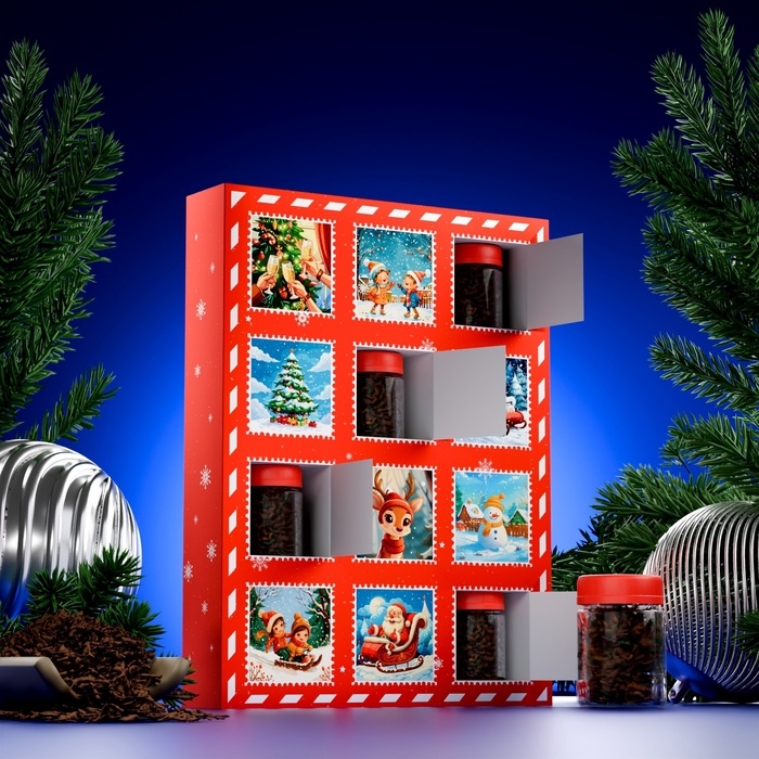 Новогодний чайный адвент Новогодний чайный адвент "Почта новогодняя", 215 г