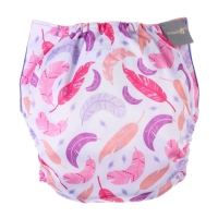 Многоразовый подгузник &laquo;Перья&raquo;, 3-15 кг, разноцветный, Крошка Я