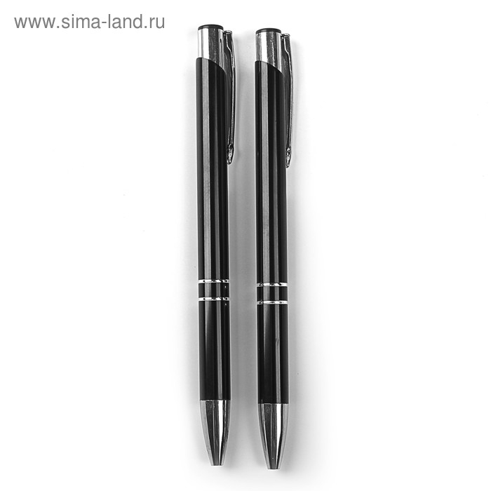 Ручка шариковая автоматическая, 0.5 мм, стержень синий, чёрный корпус Ручка шариковая автоматическая, 0.5 мм, стержень синий, чёрный корпус