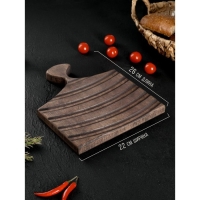 Доска разделочная для подачи Wild Kitchen, 26&times;22&times;2.5 см, граб темный