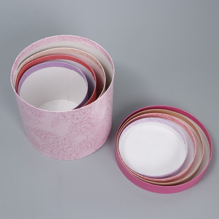 Набор шляпных коробок для цветов 4 в 1, упаковка подарочная, «Минимализм», 14 х 13 см - 20 х 17.5 см Набор шляпных коробок для цветов 4 в 1, упаковка подарочная, «Минимализм», 14 х 13 см - 20 х 17.5 см