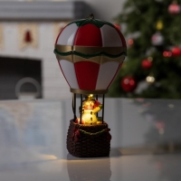 Светодиодная фигура &laquo;Воздушный шар со снеговиком&raquo; 8 &times; 8 &times; 16 см, полистоун, батарейки LR44х2 (в комплекте), свечение тёплое белое