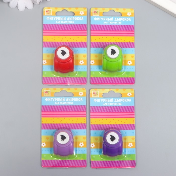 Дырокол фигурный "Рыбка" d=0,8 см МИКС 3х2,5х2,5 см 64071