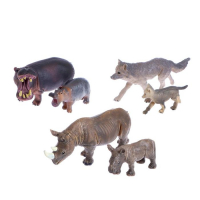 Набор диких животных «Дети и родители», 6 фигурок Набор диких животных «Дети и родители», 6 фигурок