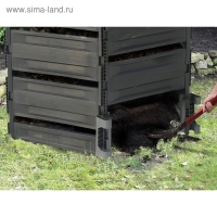 Компостер пластиковый, 800 л, 125 &times; 105 &times; 84 см, чёрный