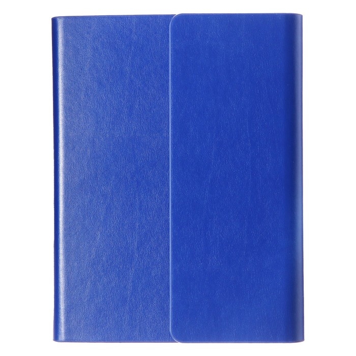 Ежедневник недатированный А5, 136 листов Waltz, твёрдая обложка, искусственная кожа, магнитный клапан, синий срез, блок 70 г/м2, синий