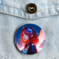 Значок металлический аниме , набор &laquo;Неон&raquo;, d=38 мм, 4 шт.