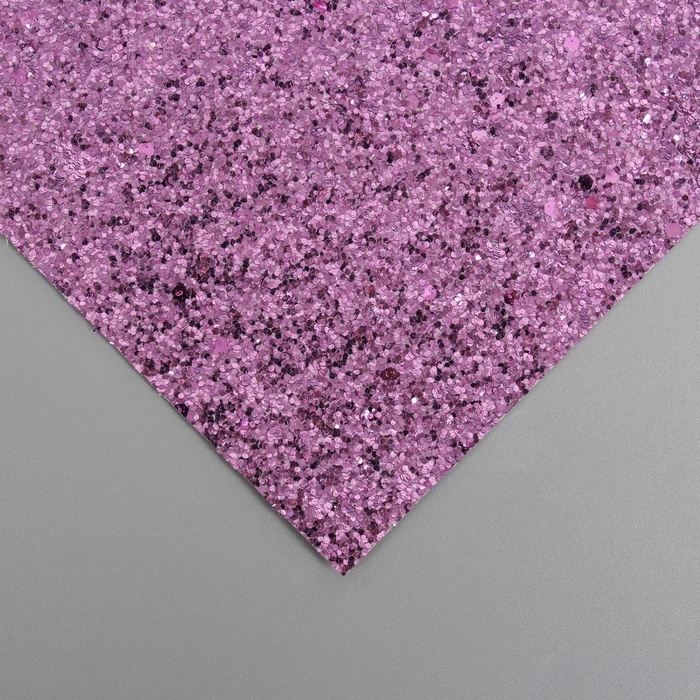 Лист для творчества иск.кожа "Крупные блёстки" светлый фиолет лист 33х20 см толщина 0,84 мм