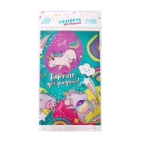 Скатерть одноразовая &laquo;Улётного дня рождения!&raquo;, единороги, 137&times;180см