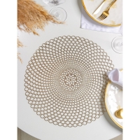 Салфетка сервировочная на стол &laquo;Роса&raquo;, 38&times;38 см, цвет золотой