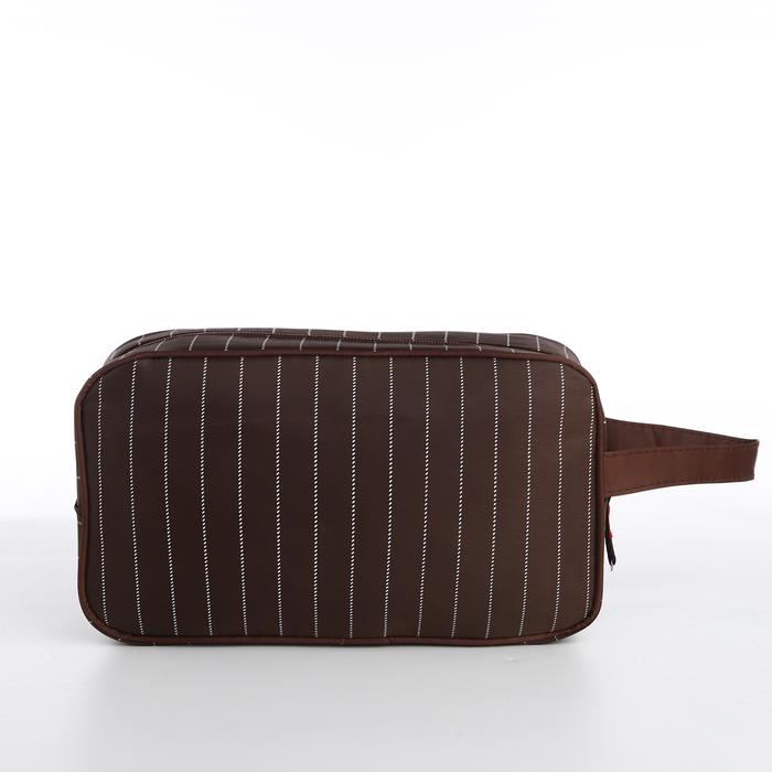 Косметичка на молнии, наружный карман, цвет коричневый Косметичка на молнии, наружный карман, цвет коричневый