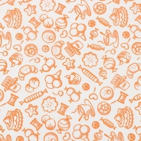 Бумага силиконизированная &laquo;Сладости&raquo;, для выпечки, 0,38 х 5 м