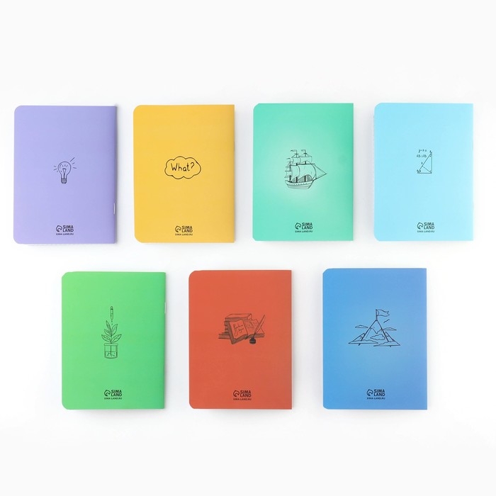 Подарочный набор блокнотов учителю &laquo;Предметные&raquo;, А6, 32 л, софт-тач, 7шт.