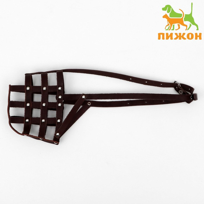 Намордник № 3, немецкая овчарка сука (длина по носу 9 см, обхват морды 32 см), коричневый Намордник № 3, немецкая овчарка сука (длина по носу 9 см, обхват морды 32 см), коричневый