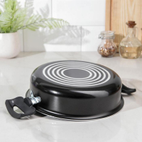 Жаровня-сковорода Consul, 1,5 л, d=20 см, стеклянная крышка, пластмассовые ручки, антипригарное покрытие, цвет чёрный Жаровня-сковорода Consul, 1,5 л, d=20 см, стеклянная крышка, пластмассовые ручки, антипригарное покрытие, цвет чёрный