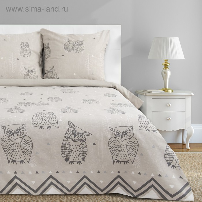 Постельное бельё "Этель" евро Ушастые совы (вид 2) 200 х 217 см, 220 х 240 см, 70 х 70 - 2 шт