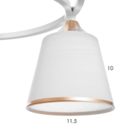 Люстра "Роуз" 3х40Вт Е27 Белый, золото 42х42х23см Люстра "Роуз" 3х40Вт Е27 Белый, золото 42х42х23см