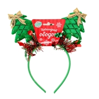 Новый год! Карнавальный ободок «Ёлки», цвет МИКС Новый год! Карнавальный ободок «Ёлки», цвет МИКС