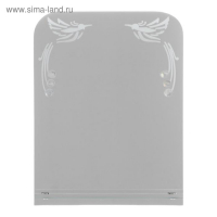 Зеркало &laquo;Райские птицы&raquo;, с пескоструйной графикой и фьюзингом, настенное, с полочкой, 35&times;45