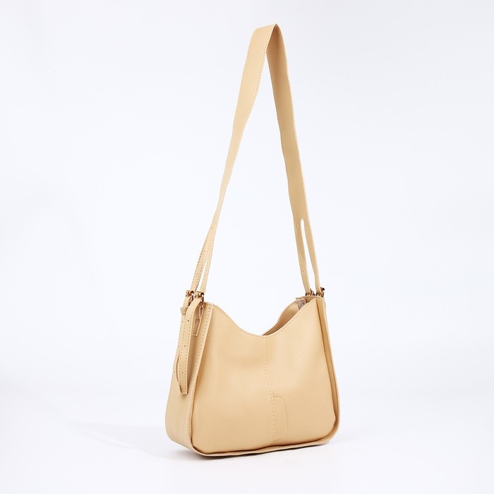 Сумка женская тоут на молнии, цвет бежевый