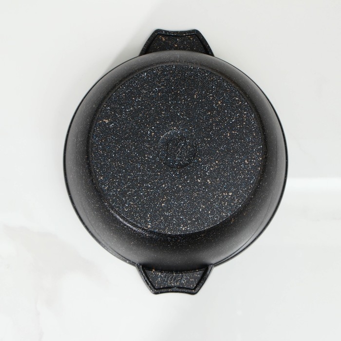 Кастрюля &laquo;Гранит Star&raquo;, 4 л, d=24 см, h= 12 см, антипригарное покрытие, цвет чёрный