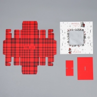 Коробка под 4 конфеты &laquo;С Новым годом!&raquo;, белочка, 10.5 х 10.5 х 3.5 см, Новый год