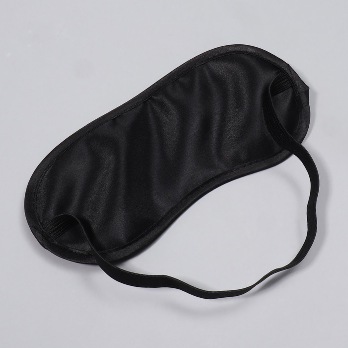 Маска для сна, сатиновая, резинка одинарная, 19 &times; 8,5 см, цвет чёрный