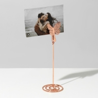 Ценникодержатель с зажимом &laquo;Бабочка&raquo;, 4,5&times;4,5&times;13 см, цвет розовое золото