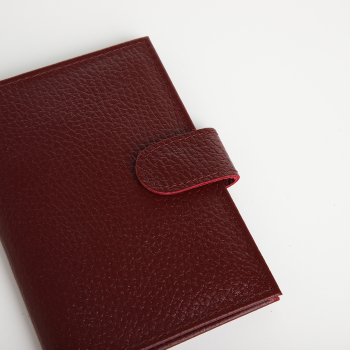 Обложка для автодокументов на кнопке, TEXTURA, цвет бордовый Обложка для автодокументов на кнопке, TEXTURA, цвет бордовый