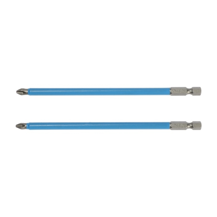 Биты ТУНДРА, намагниченные, сталь CrV, PH2 х 150 мм, 2 шт.