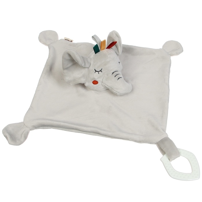 Комфортер - игрушка &laquo;Слоник Эли&raquo;, погремушка, прорезыватель, цвет серый, Крошка Я