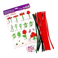 Цветы своими руками из меховых палочек &laquo;Букет нежных роз&raquo;, набор для творчества на 8 марта