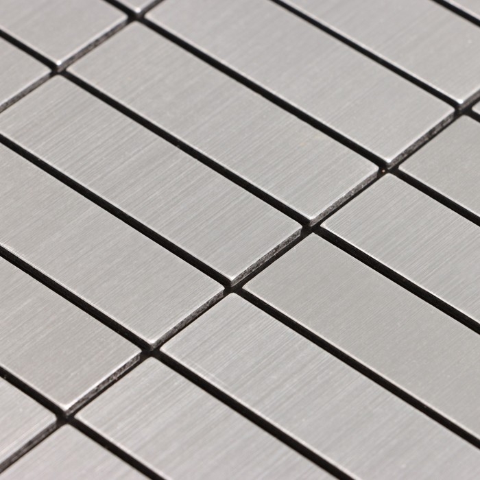 Панель самоклеящаяся 30*30см мозаика плитка серебристая