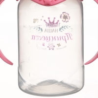 Бутылочка для кормления "Наша принцесса"150 мл цилиндр, с ручками, цвет розовый Бутылочка для кормления "Наша принцесса"150 мл цилиндр, с ручками, цвет розовый