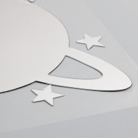 Наклейка интерьерная зеркальная "Сатурн и звёзды" 38х31 см Наклейка интерьерная зеркальная "Сатурн и звёзды" 38х31 см