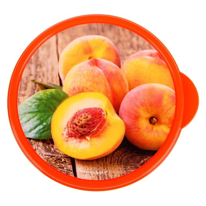 Ланч-бокс круглый FoodVibes &laquo;Персики&raquo;, 500 мл