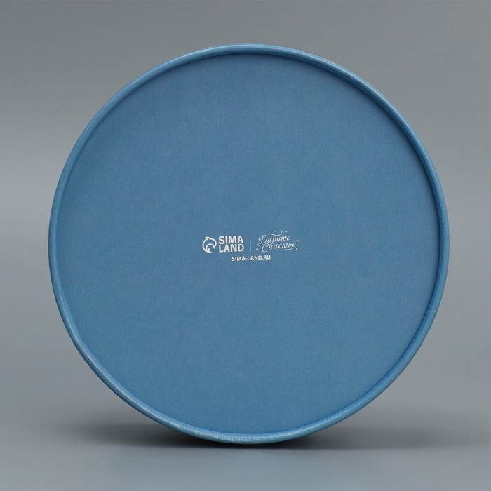 Коробка для макарун тубус с окном &laquo;Снежинки&raquo;, 16 х 16 х 5 см, Новый год