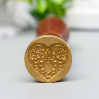 Печать для сургуча с деревянной ручкой "Сердце с завитками" 9х2,5х2,5 см Печать для сургуча с деревянной ручкой "Сердце с завитками" 9х2,5х2,5 см