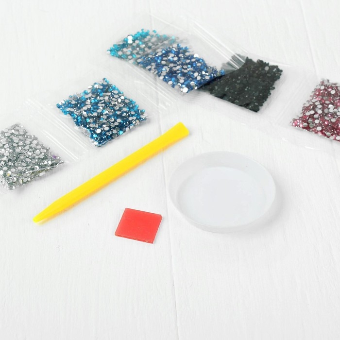 Алмазная мозаика с частичным заполнением на картонной основе &laquo;Лошадь&raquo;, 20 х 20 см