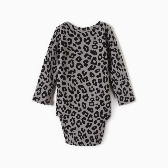 Боди с дл. рукавом Крошка Я Trendy grey, рост 74-80 см