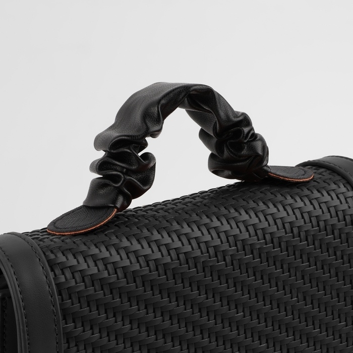 Ручка для сумки, пришивная, 18 &times; 3,5 см, цвет чёрный